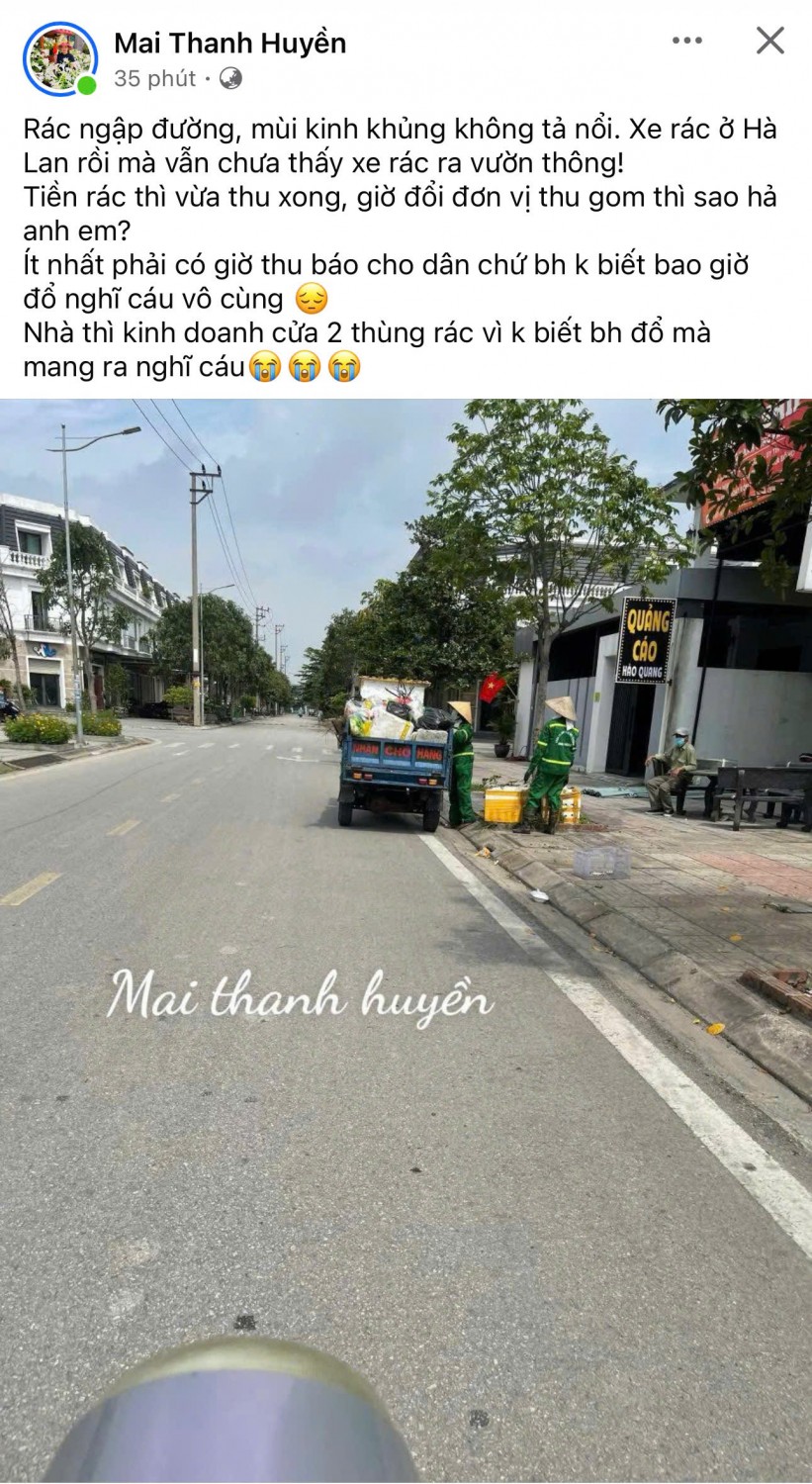 Rác ngập đường ở Đông Triều và Mạo Khê